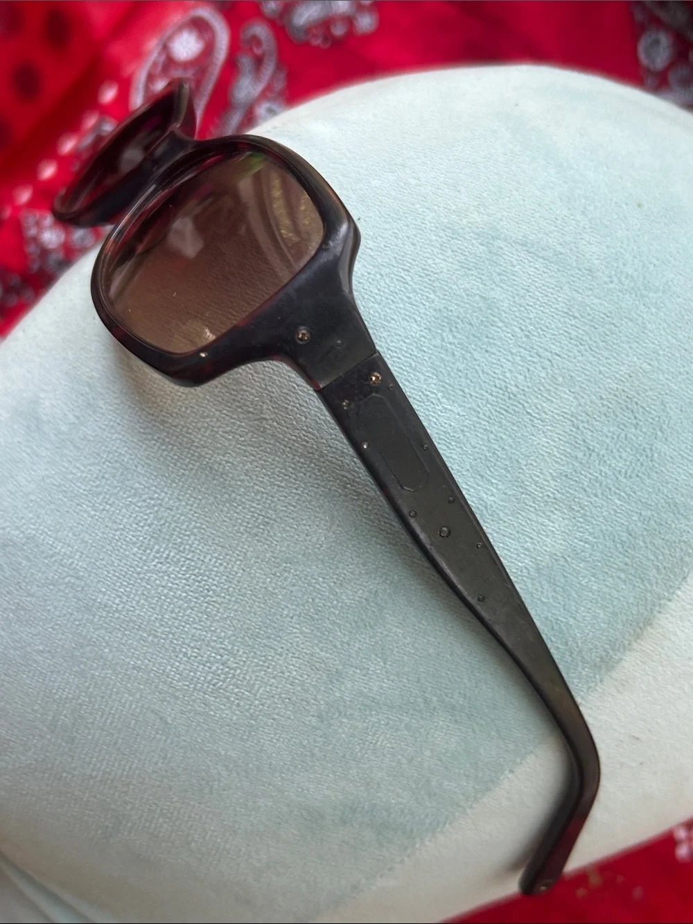 Coach Vintage Women's Dark Brown Rectangular Sunglasses